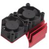 Veemoon Aluminum Alloy Heatsink Dual Fans for Brushed Motors Efficient Heat Dissipation for Climbing Cars and Trucks Radiator Cooling System view 3