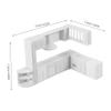 Abaodam 1set Scale Miniature Kitchen Bathroom Set Dollhouse Stove Sink Cabinet Prop view 2