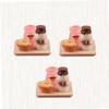 Abaodam 3pcs Mini Wooden Breakfast Set Scale Simulated Food Toys for Dollhouse World Props Realistic Jam Models for Photography and Decor view 3