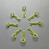 Hobby Bolts Deep Color RC Body Clips, Yellow, 8-Pack, for 1/10 Scale Radio Control Vehicles. Angled Loop Bent R Design view 1