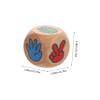 Abaodam 12pcs Wooden Rock Scissors Dice Fun Interactive Game for Family Gatherings Parties and Bars Portable Sided Dices for All Ages view 2