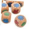 Abaodam 12pcs Wooden Rock Scissors Dice Fun Interactive Game for Family Gatherings Parties and Bars Portable Sided Dices for All Ages view 3