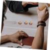 Abaodam 12pcs Wooden Rock Scissors Dice Fun Interactive Game for Family Gatherings Parties and Bars Portable Sided Dices for All Ages view 4
