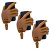 Figures Toy Company Cell Phone Accessory Hand Ultimate 6.5 Inch Male Figures [Black Skin Black Phone] (Set of Three) view 1