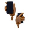 Figures Toy Company Cell Phone Accessory Hand Ultimate 6.5 Inch Male Figures [Black Skin Black Phone] (Set of Three) view 2