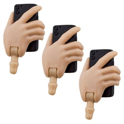 Figures Toy Company Cell Phone Accessory Hand Ultimate 6.5 Inch Fat Male Figures [Black Phone] (Set of Three)