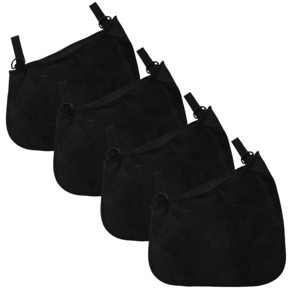 Abaodam Portable Stroller Bag Mesh 4pcs Side Sling Storage Diaper Organizer Black
