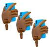 Cell Phone Accessory Hand for Figures Toy Company Ultimate 4.25 Inch Figures [Black Skin Blue Phone] (Set of Three) view 1