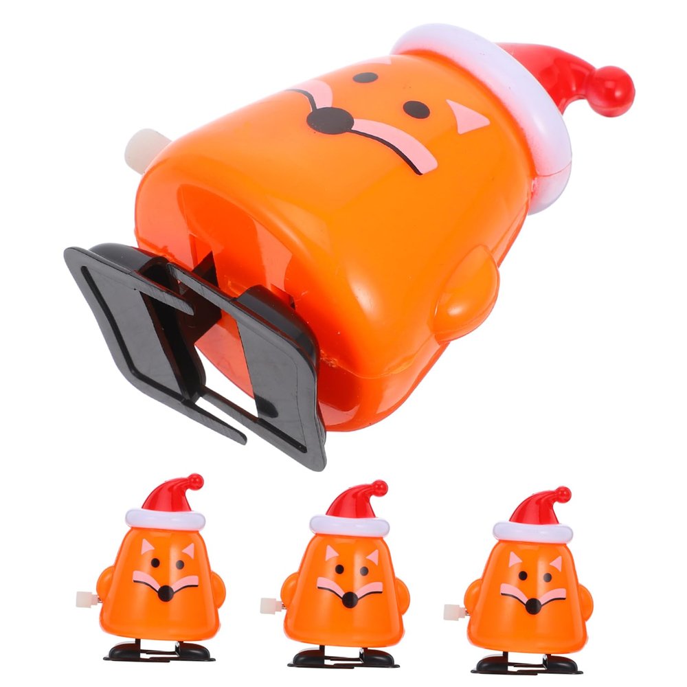 ABOOFAN 4pcs Christmas Themed Wind-up Toys Fun Clockwork Toys for Holiday Parties Unique Stocking Stuffers for Boys and Girls Cute Decorative for Festive Gatherings