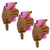 Cell Phone Accessory Hand for Figures Toy Company Ultimate 6 Inch Female Figures [Black Skin Pink Phone] (Set of Three) view 1