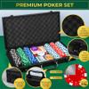 Queensell Poker Set with 300 Poker Chips 11.5 Gram for Texas Holdem  Professional Weight Poker Chips Set with 2 Decks Cards, Big Small Dealer Buttons, and Dices  Premium Poker in Aluminum Case view 2