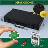 Queensell Poker Set with 300 Poker Chips 11.5 Gram for Texas Holdem  Professional Weight Poker Chips Set with 2 Decks Cards, Big Small Dealer Buttons, and Dices  Premium Poker in Aluminum Case view 3