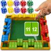 Shut The Box Game Wooden for 4 Players - Math Games -Family Games for Kids and Adults - 14-inch Close The Box Game 12 Numbers - Family Board Games view 1