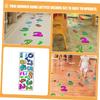 CORHAD 1set Cartoon Number Game Floor Stickers for Boys and Girls Removable Decals for Playroom Nursery Living Room to Learning and Fun view 4
