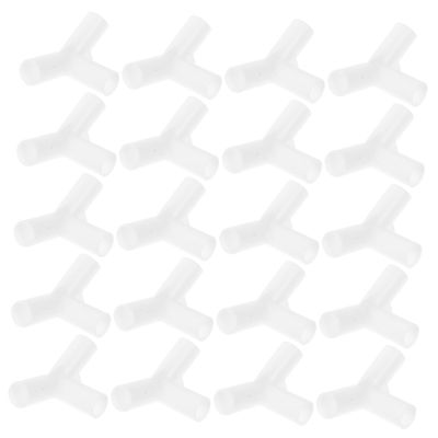 Veemoon 20pcs Plastic Three-Way Connectors for Pipes Tent Pole Fittings for Boy Girl's Tents and Greenhouses Easy to Install Plant Support Connectors