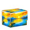 ETLKJVBL for MTG Deck Box, Premium Trading Card Storage Box, Sunflowers and Mountains Offering Organization & Protection with a Capacity for 100+ Anime Card Sleeves view 1