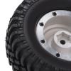 1.9in Beadlock Wheels and Tires Set, 100mm Diameter All Terrain Rubber Tires with Aluminum Rim, for Traxxas SCX10 1/10 RC Car Crawler, High Grip Force, Easy to Install (Silver) view 3
