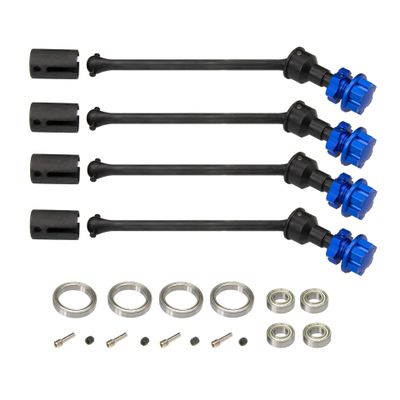 RC Car Transmission Shaft for Traxxas 1/10 for Maxx for WideMaxx RC Car Metal Extended Drive Shaft Dog Bone CVD with Splined Wheel Hex 8996X RC Car Upgrade Parts 4pcs(Blue,Size 2)