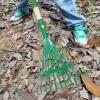 HELLORSO Leaf Rake-Small Wooden Handle Leaf Rake with Metal Tines, 27.76inches /70.5cm Length, Enjoy Garden Cleaning Activities (Green-1pc) view 4