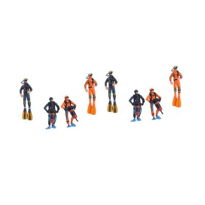 OHPHCALL 8pcs PVC Diver Ornaments Desktop Decor for Boys and Girls Toys Sand Art Craft Set