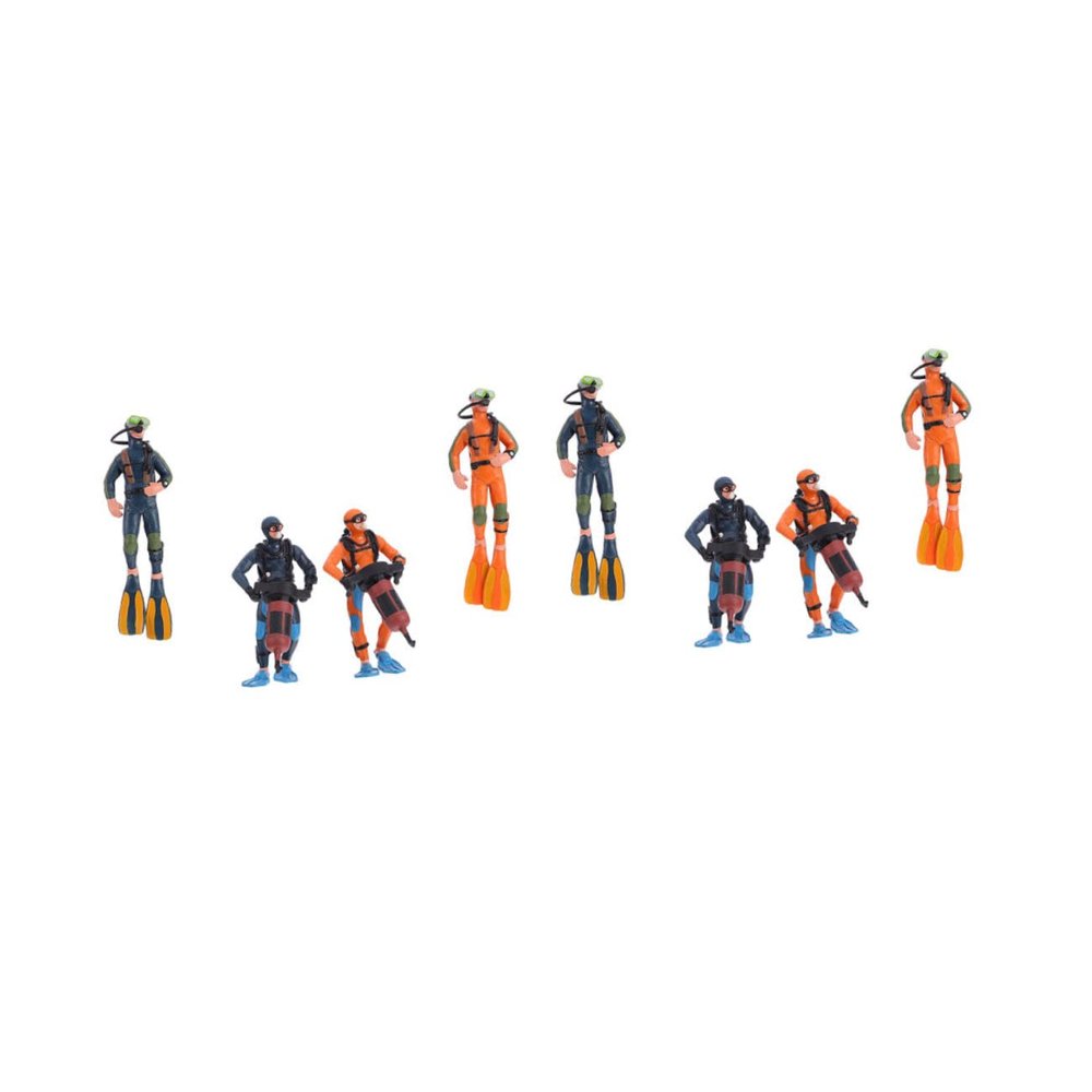 OHPHCALL 8pcs PVC Diver Ornaments Desktop Decor for Boys and Girls Toys Sand Art Craft Set