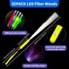 YOFOBU 30Pack LED Fiber Optic Wands,Glow Wands,LED Light Up Wands with 3 Flashing Models,Glow Wands Sticks for Halloween,Christmas,July 4th,Wedding,Birthday,Concert Club Party Favors view 3
