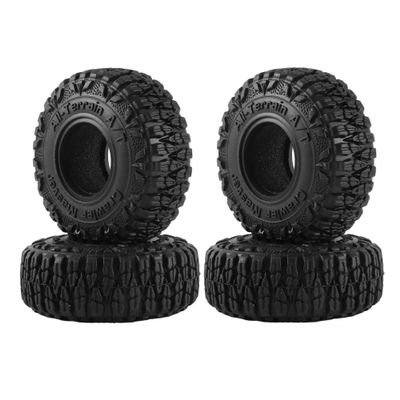 4pcs 60mm 1.0" Soft Rubber Tire Tyre All Terrain for 1/18 1/24 RC Crawler Car Upgrade Parts