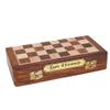 16-inch Personalized Wooden Chess Set with Golden Plaque  Magnetic Folding Travel Chess Board, Leather Sling Bag, Extra Queen  Deluxe Chess Set for Travel, Family, and Gift Giving view 4