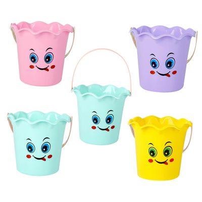 Alipis 5Pcs Thick Beach Buckets Portable Small Sand Buckets for Multi Purpose Sand Playing Tools Random Colors for Water Play and Digging