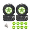 4Pcs 109mm 1/8 1/10 Short Course Truck Tire with 12mm 14mm 17mm Hex(Green) view 1