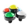 1pcs Game Accessories Button 60mm Convex Big Circle with Light Button Pattle Game Machine Circle Button Switch Reset(Yellow-1) view 2