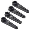 for 1/10 4PCS 37Mm 25T Metal Extension Steering Servo Arm Horn RC Car Crawler Parts Black Replacement Parts Upgrade Accessories RC Car Repair Kit view 1