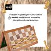 Handcrafted Wooden Magnetic Chess Set Natural Finish with Bonus Black & White Queen Pieces Gift for Game Nights, Travel & Chess Lovers view 4