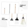CIYODO Dollhouse Mini Mop Broom and Plunger 1 Set of Miniature Cleaning Tools for Dollhouse Bathroom view 3