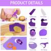 Montessori Kids Knife Set for Real Cooking  Safe Kitchen Tools, Toddler Cooking Toys for Ages 4-10, Birthday Gift for Girls & Boys, Educational Cutting Set view 3