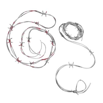 Abaodam 2pcs Halloween Barbed Wire Prop Plastic Gothic Chain for Haunted House Decorations Spooky Costume Parties and Festive Events Realistic Simulation Barbed Wires for Halloween Decor
