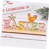 VINTORKY Easter Wooden English Letters Decorative Ornaments Indoor Banners Easter Tree Decorations view 4