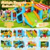 AKEYDIY Bounce House, Inflatable Obstacle Course Bouncy House with Blower for Big Kids 3-12, Indoor Kids Bounce Castle Jump House with Sunshade Stand,Boxing Ball,Ring Toss Game Ball Pool view 3