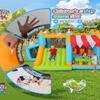 AKEYDIY Bounce House, Inflatable Obstacle Course Bouncy House with Blower for Big Kids 3-12, Indoor Kids Bounce Castle Jump House with Sunshade Stand,Boxing Ball,Ring Toss Game Ball Pool view 4