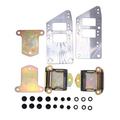 1 Set LS Engine Mounts+LS Swap Motor Mounts Adapter Plates Billet Aluminum Fits for LS1 LS3 LS2 LQ4 LQ9 LS6 L92 L99 L33 LR4 Billet Aluminum for SBC Vehicle to LS Engine