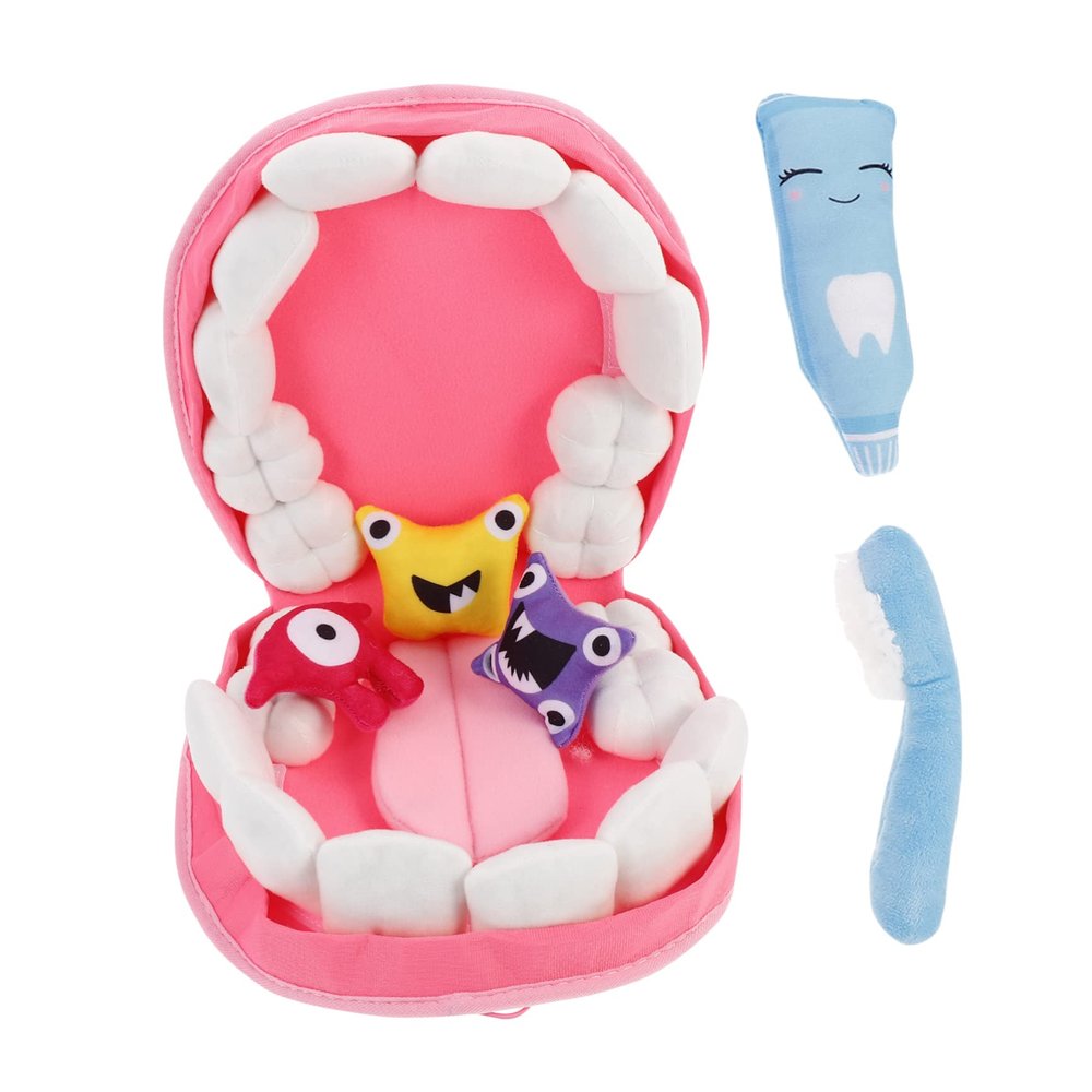 SUPVOX 1set Teeth Toy Educational Plush for Boy Girl Safe Learning Plaything Preschool Oral Awareness Fun Role Play for Boy Girl