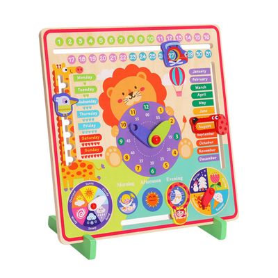SUPVOX 1Set Multifunctional Educational Clock for Weather and Month Matching Learning Tool Early Childhood Development Plaything Random Color