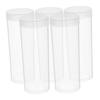 SEWOART 5pcs Coin Storage Tubes Lid Coin Holders Packaging Tube Collectors Supplies Storage for view 1