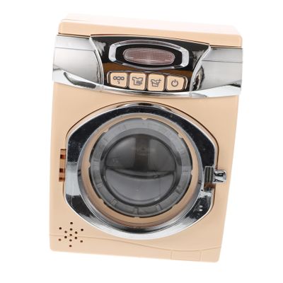 FOYTOKI Adorable Mini Washer Machine Portable Laundry Toy for Boys and Girls Plastic Material