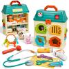 Lehoo Castle Veterinarian Playset for Kids, Pet Vet Toys Doctor Kit for Toddlers 3-5, Critter Clinic Toy with Keys, Pet Care Playset Hospital, Pretend Play Toy for Toddlers 1-3 view 1