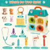 Lehoo Castle Veterinarian Playset for Kids, Pet Vet Toys Doctor Kit for Toddlers 3-5, Critter Clinic Toy with Keys, Pet Care Playset Hospital, Pretend Play Toy for Toddlers 1-3 view 3