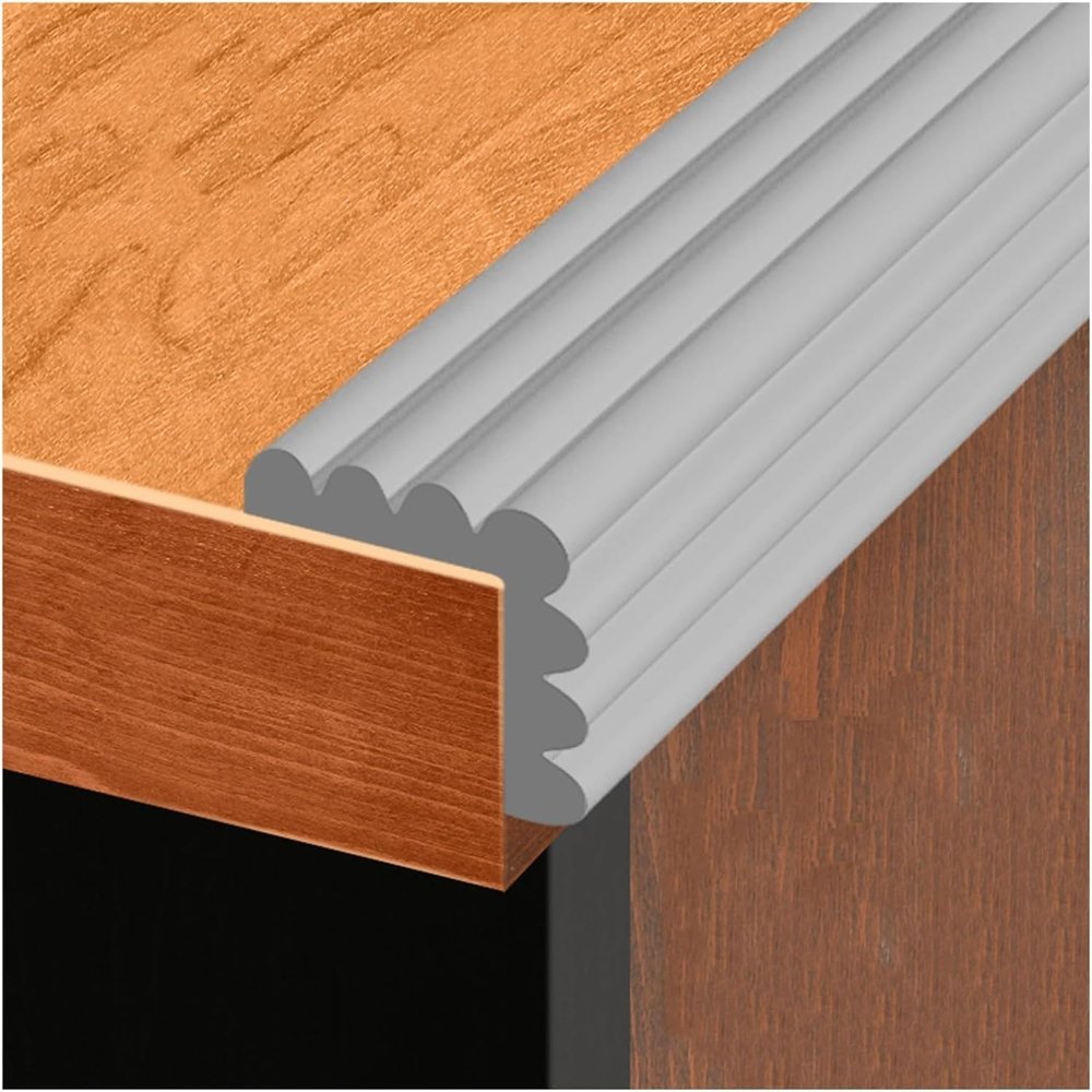 ACEFCXAUSVC Corner ProtectorsFoam Edge Protectors Proof Corners and Edges Bumper, Proofing Protector Guards with Double-Sided Tape, Table Fireplace Countertop Corner Cushion(Gray,4pcs)