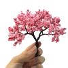 LZYXFP Scene Model Tree Peach Tree Cherry Tree Micro-Landscape Garden Rockery Landscaping Sand Table DIY Manual Model(Dark Pink Tall 9cm) view 1