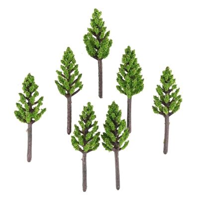 100Pcs Model Pine Trees Train Scenery for Scale Building Street Layout 38mm Layout Building Sand Table Models Toys