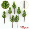 100Pcs Model Pine Trees Train Scenery for Scale Building Street Layout 38mm Layout Building Sand Table Models Toys view 4